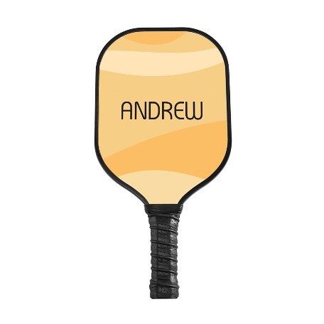 Retro Waves Pickleball Paddle - Black - Gold