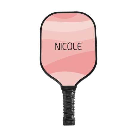 Retro Waves Pickleball Paddle - Black - Pink