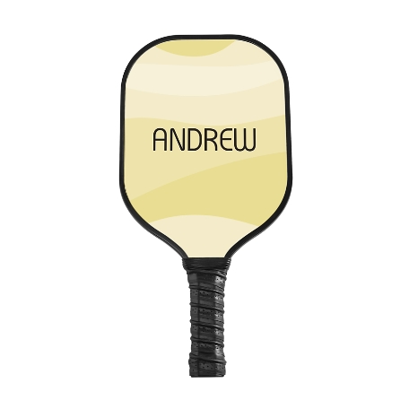 Retro Waves Pickleball Paddle - Black - Yellow