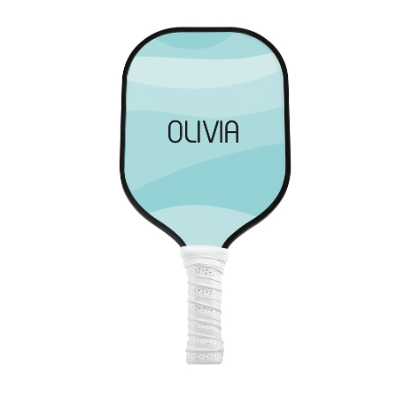 Retro Waves Pickleball Paddle - White - Blue