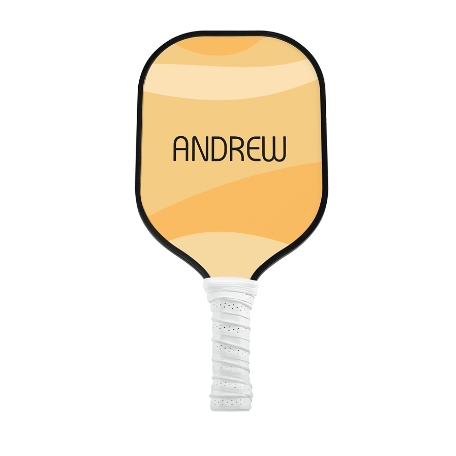 Retro Waves Pickleball Paddle - White - Gold