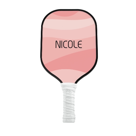Retro Waves Pickleball Paddle - White - Pink