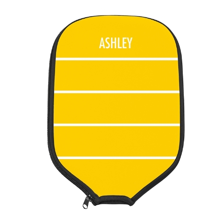 Simple Modern Stripe Pickleball Paddle Cover - Yellow