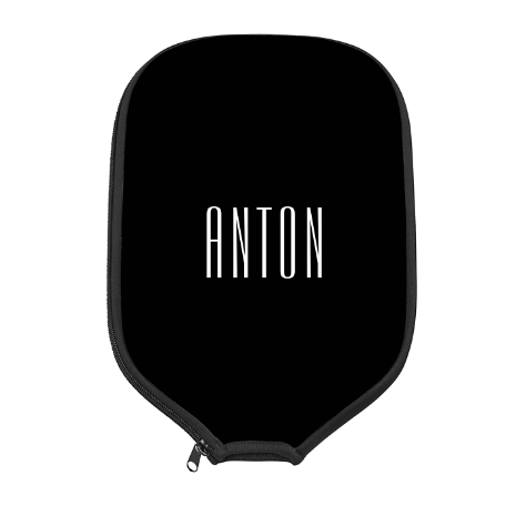 Simple Name Pickleball Paddle Cover - Black