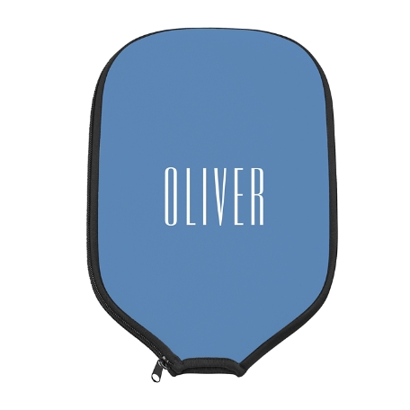 Simple Name Pickleball Paddle Cover - Blue