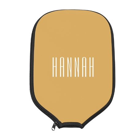 Simple Name Pickleball Paddle Cover - Gold
