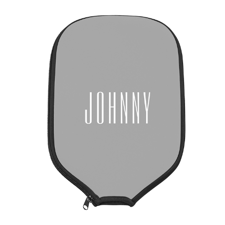 Simple Name Pickleball Paddle Cover - Gray
