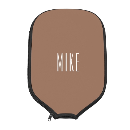 Simple Name Pickleball Paddle Cover - Taupe