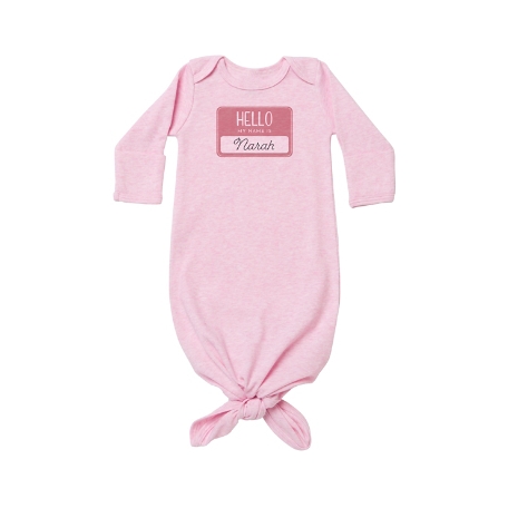Hello Tag Knotted Gown - Pink