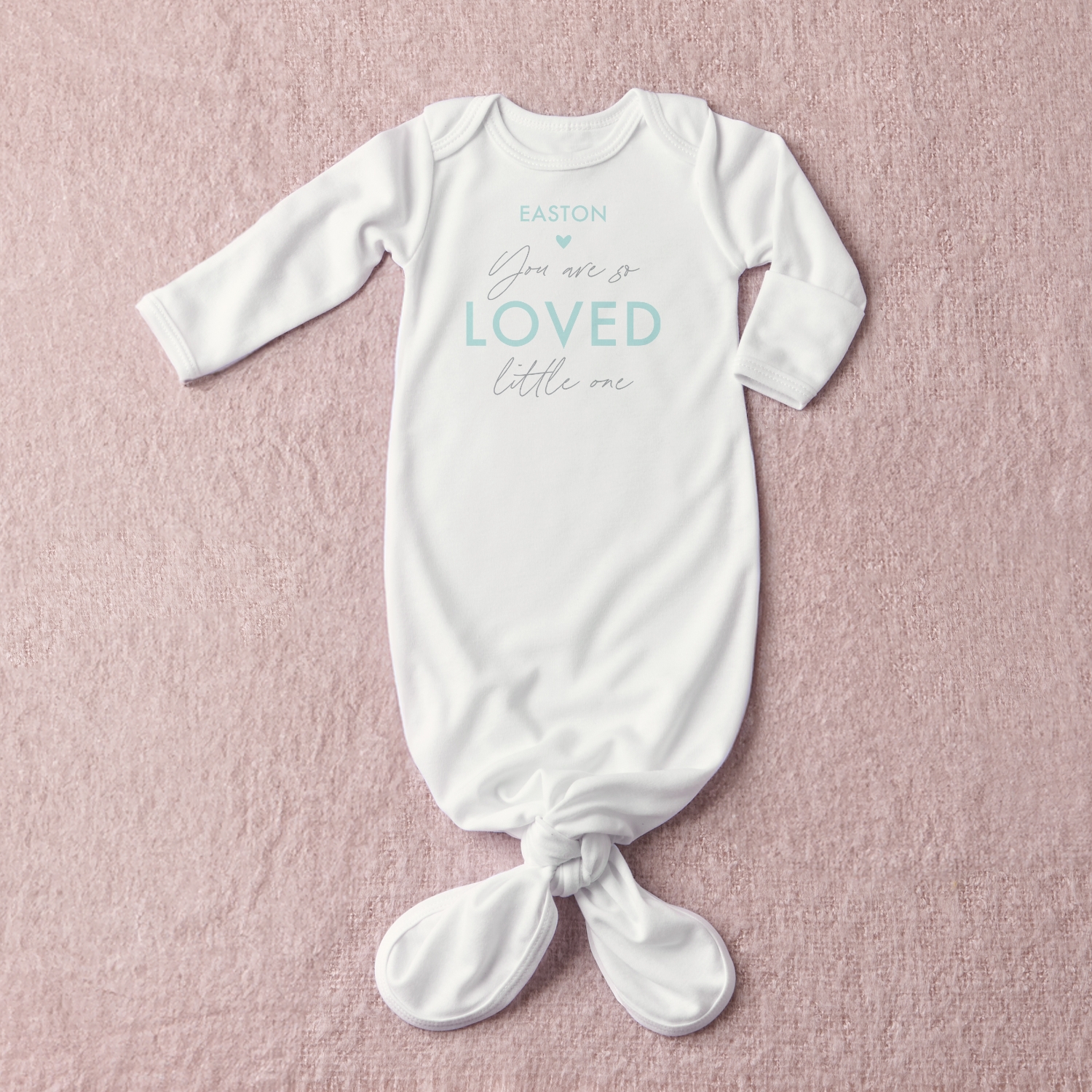 You Are So Loved Baby Knotted Gown