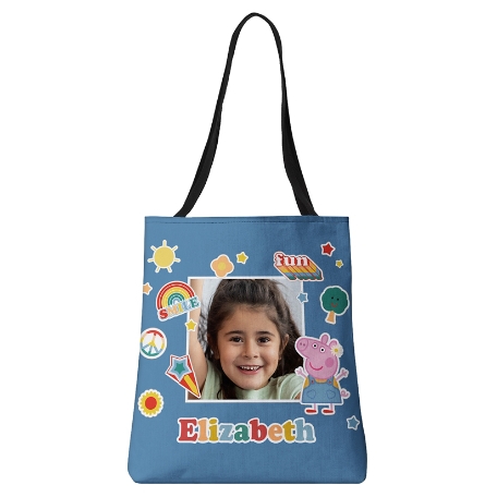 Peppa Pig Fun Photo Tote Bag-Blue