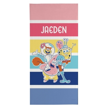 SpongeBob™ SquarePants Rainbow Stripes Beach Towel - Standard