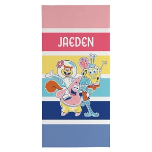 SpongeBob™ SquarePants Rainbow Stripes Beach Towel - Standard