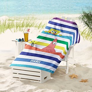 SpongeBob™ SquarePants & Patrick Star™ Rainbow Stripes Beach Towel