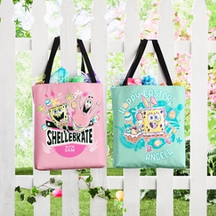 Personalized easter tote discount bags