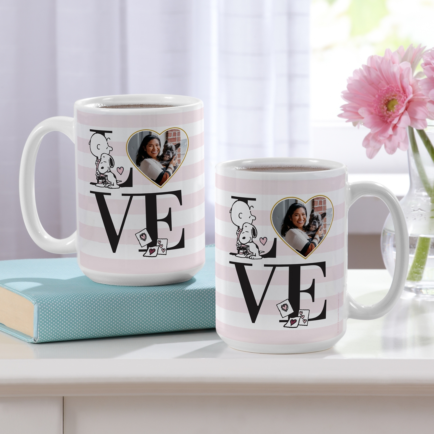 PEANUTS® Love Stripe Photo Mug