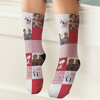 PEANUTS® Valentine's Patchwork Socks