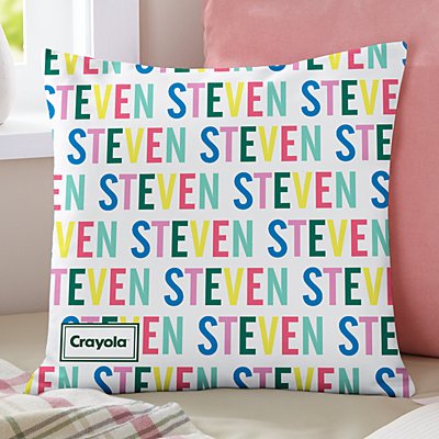 Crayola™ All Over Print Names Throw Pillow