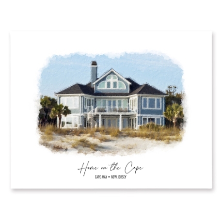 Painterly House Portrait - Unframed - 11x14 - Landscape