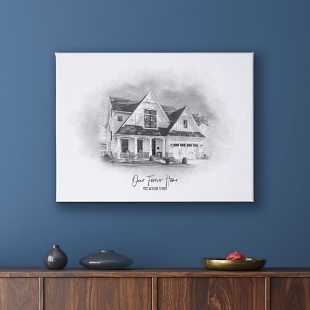 Housewarming Gift First Home, New Home Personalized Canvas