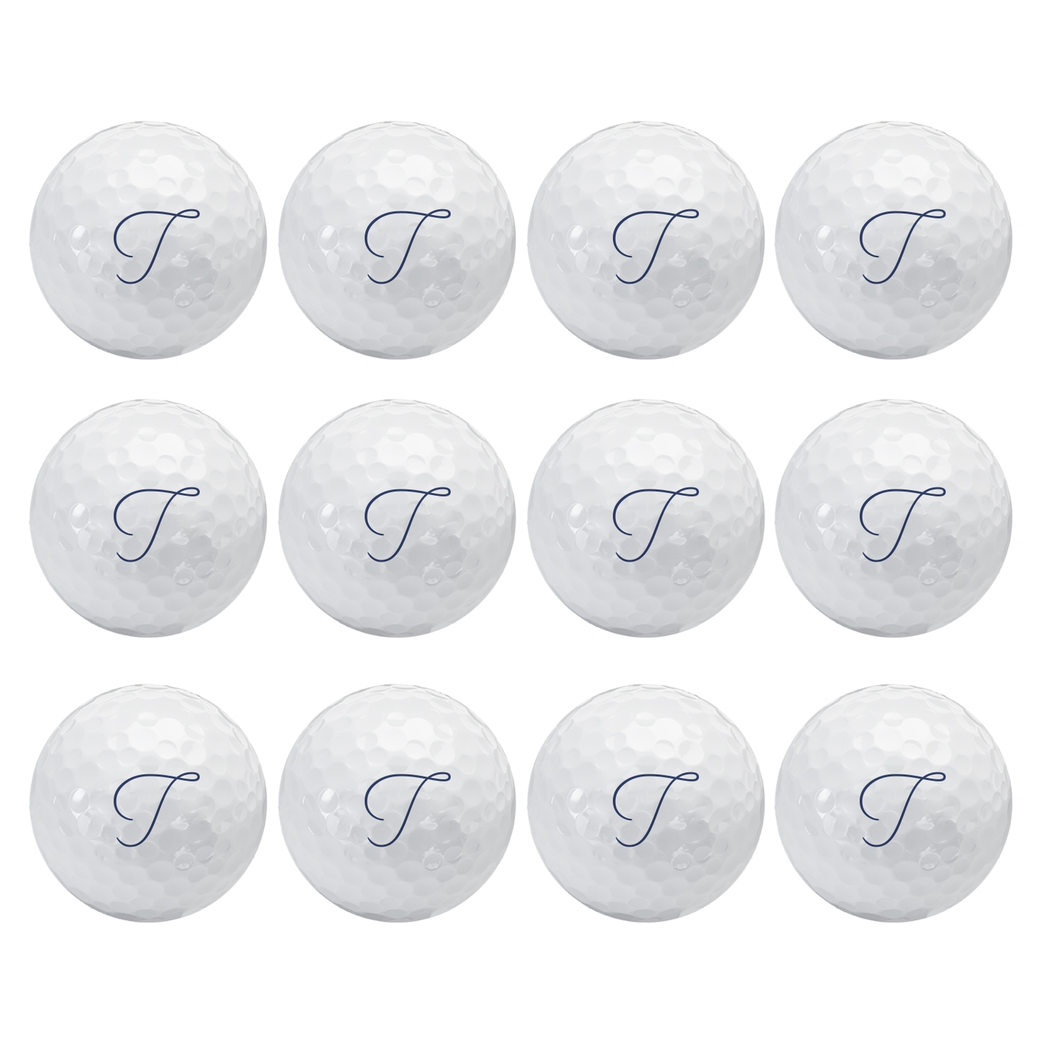Personalized Golf Balls - Script Initial - Set of 12 at Gifts.com