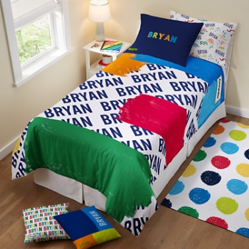 Crayola™ Brush Strokes Colorblock Duvet Cover