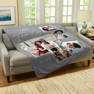 Family Album Photo Plush Blanket