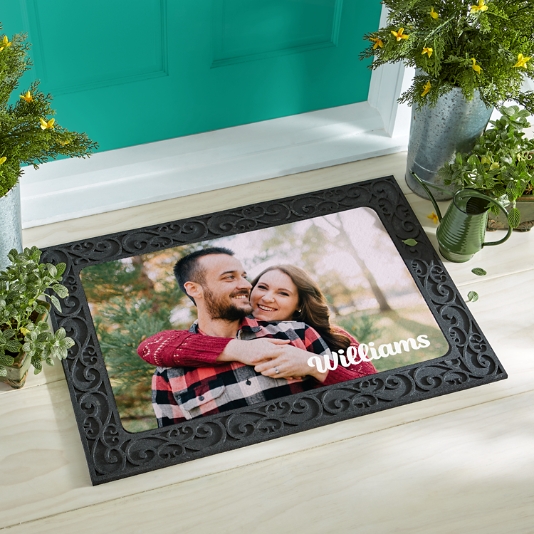 Family Name Photo Doormat Personal Creations