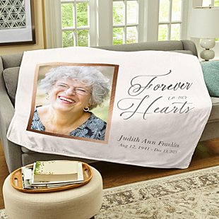 Forever In Our Hearts Photo Plush Blanket
