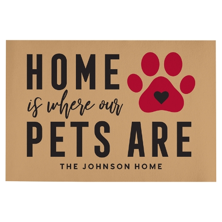 Home Is Where Our Pets Are Doormat - 24x36