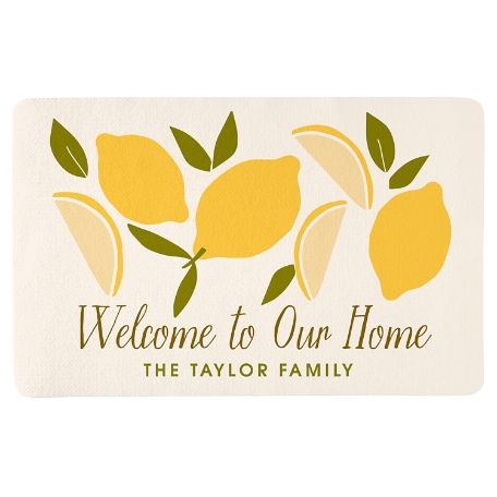Lemon Welcome Doormat - 17x27