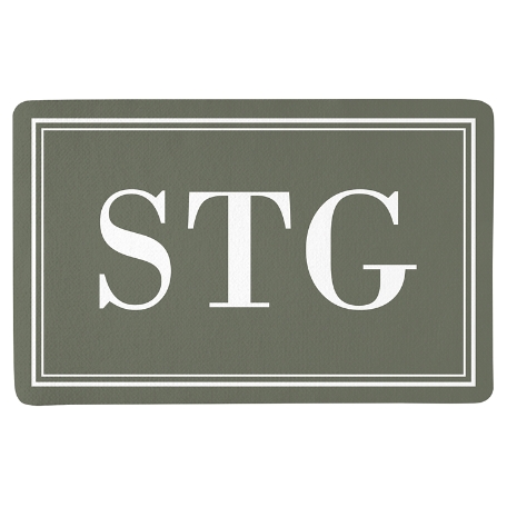 Three Initials Doormat - 17x27