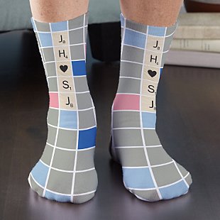 Scrabble® Initial Hearts Socks