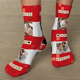Scrabble® Lots of Love Photo Socks