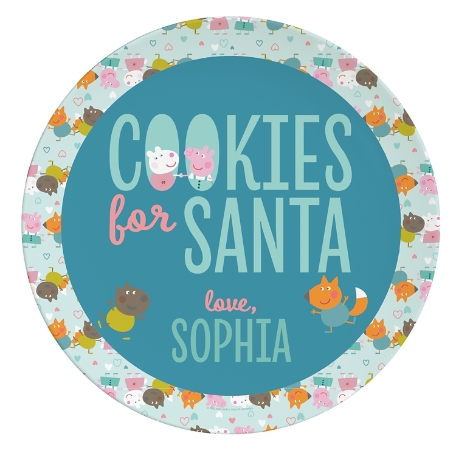 Peppa Pig and Friends Cookies for Santa Plate