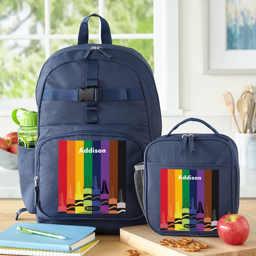 Crayola™ Crayon Pack Rainbow Decal Backpack & Lunch Box at Gifts.com