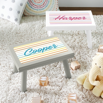Name in Stripes Step Stool
