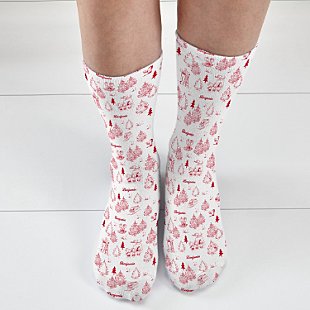 PEANUTS® Holiday Toile Pattern Socks