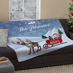 Animal Club International™ Christmas Delivery Plush Blanket