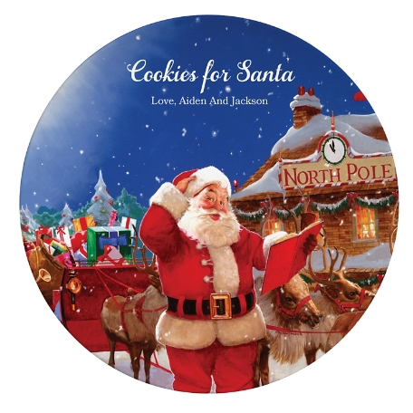 Christmas Plate-Santa's Sleigh
