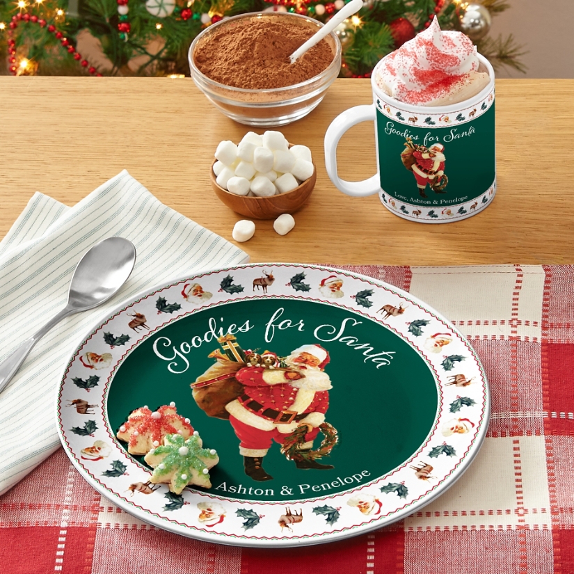Christmas mugs and plates hotsell