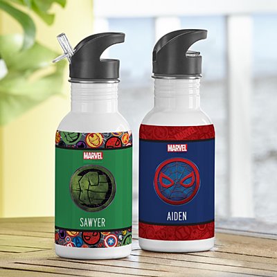 Marvel Character Icon Water Bottle