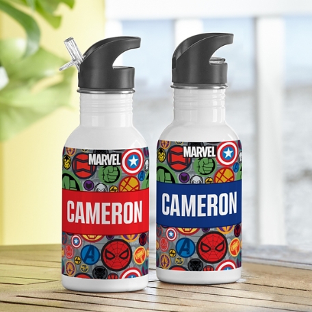 Marvel Icon Pattern Water Bottle