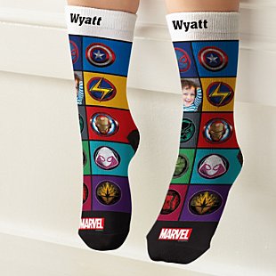 Marvel Photo Quilt Socks