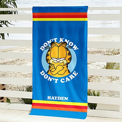 GARFIELD® Don't Know Don't Care Beach Towel
