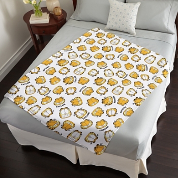 GARFIELD® Faces Pattern Plush Blanket