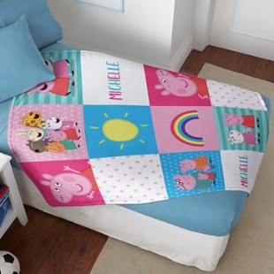 Peppa Pig Multi Squares Plush Blanket