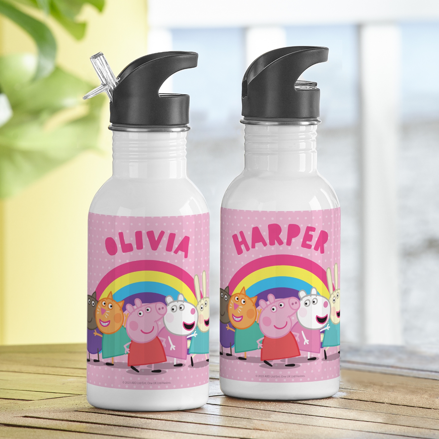 Peppa Pig Rainbow Group Water Bottle