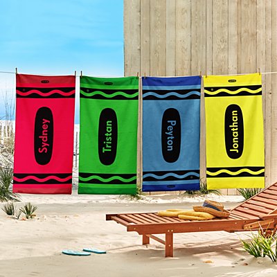 Crayola™ Crayon Personalized Beach Towels
