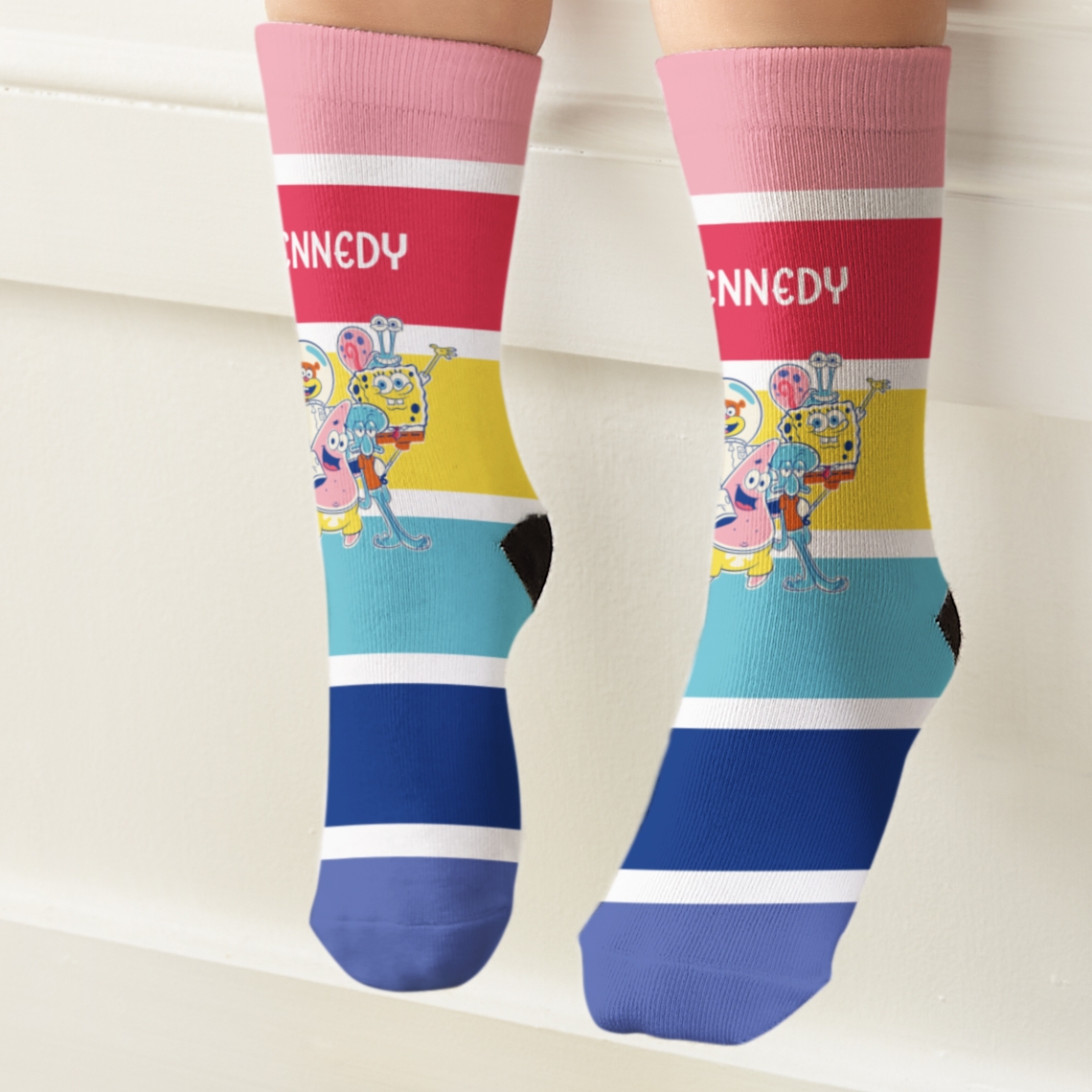 SpongeBob™ Rainbow Stripes Socks | Personal Creations